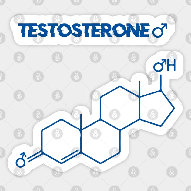 Testosterone male Hormone Chemical Structure Sticker by labstud